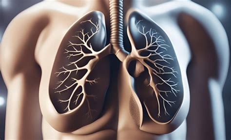 ilustracija pljuč in bronhijev