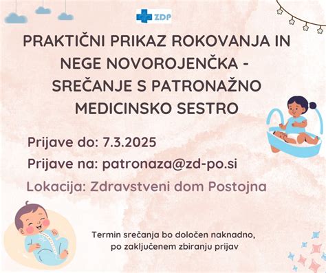 Slika: Mlada mamica se pogovarja s patronažno medicinsko sestro