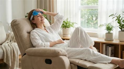 Ženska, ki se počiva po medicinskem posegu