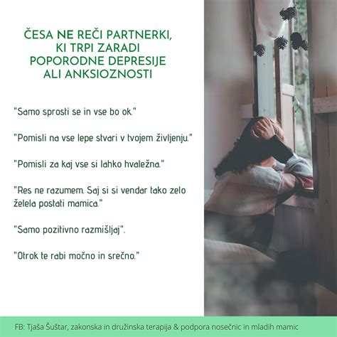 Ženska, ki doživlja poporodno obdobje