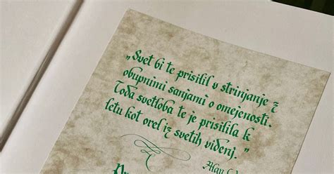 Primer ročno napisanega posvetila v otroški knjigi