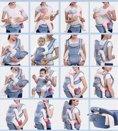 različne vrste trakov za nošenje dojenčka