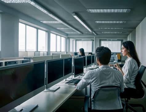 Delavci v pisarni, ki razpravljajo