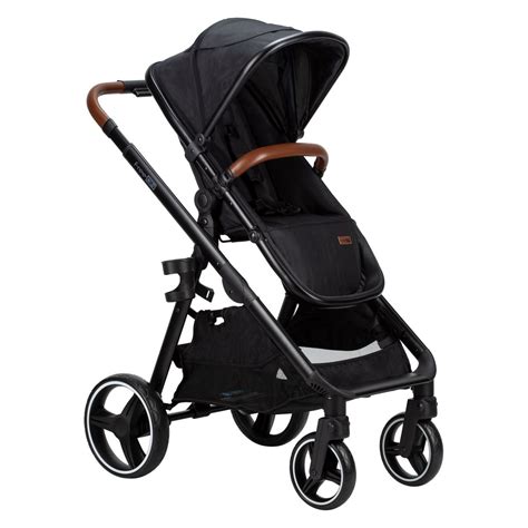 diagram otroškega vozička z označenimi ključnimi komponentami