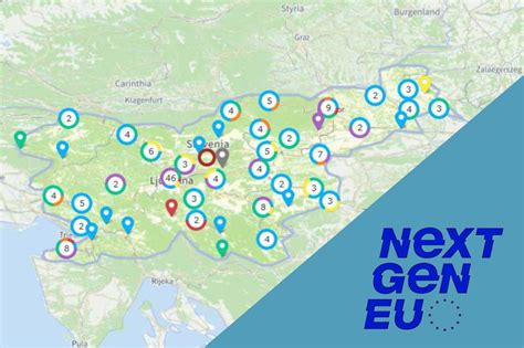 zemljevid Slovenije z označenimi občinami z najvišjo pomočjo ob rojstvu otroka