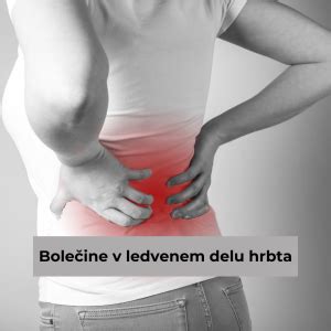 Ilustracija človeške hrbtenice s poudarkom na ledvenem delu