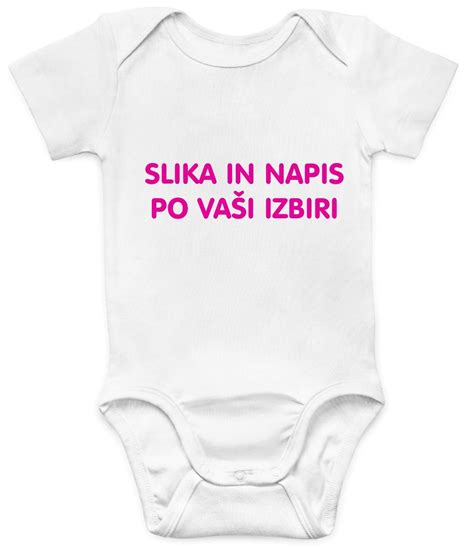 Bombažni bodi z duhovitim slovenskim napisom