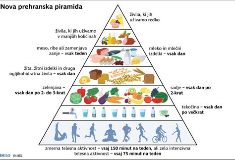 Grafični prikaz priporočene prehranske piramide za nosečnice