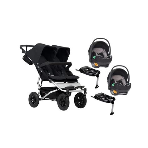 Dvojni otroški voziček s stranskima sedežema