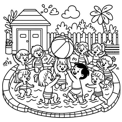 Otrok se igra z vodnimi igračami v bazenu