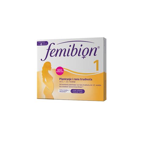 Prikaz vsebine tablete in kapsule Femibion 3