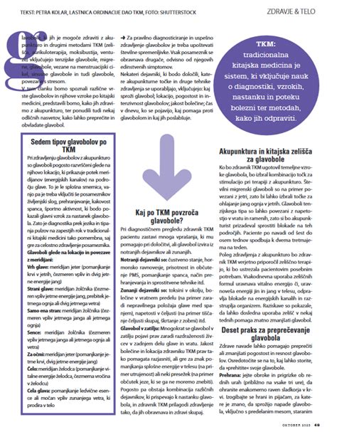 Ilustracija različnih vrst glavobolov