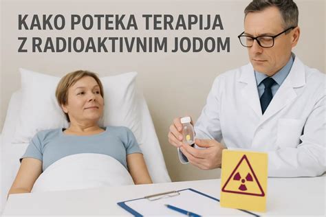 Infografika, ki prikazuje varnostne ukrepe po terapiji z radioaktivnim jodom
