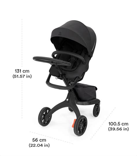 Diagram, ki prikazuje nastavitve višine in naklona sedeža Stokke Xplory X