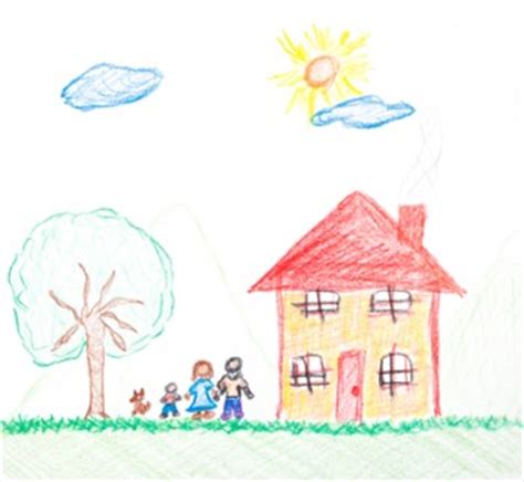 Otroška risba s poudarkom na barvah in oblikah