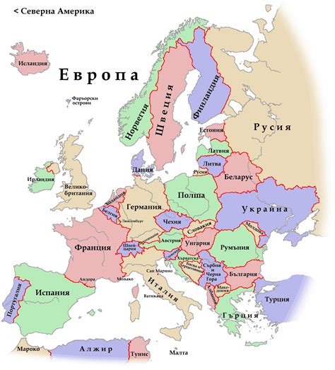 interaktivna karta Evrope s poudarjenimi mejami