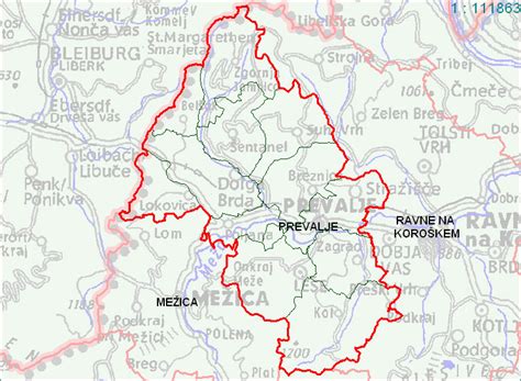 Občina Prevalje zemljevid