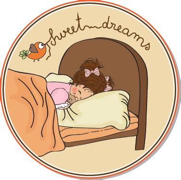 ilustracija otroka ki spi mirno