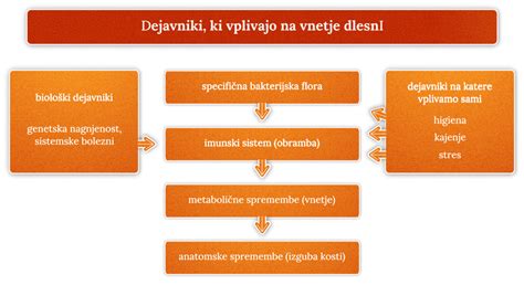 Diagram, ki prikazuje različne dejavnike, ki vplivajo na ločitveno tesnobo
