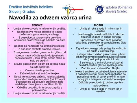 Navodila za odvzem urina