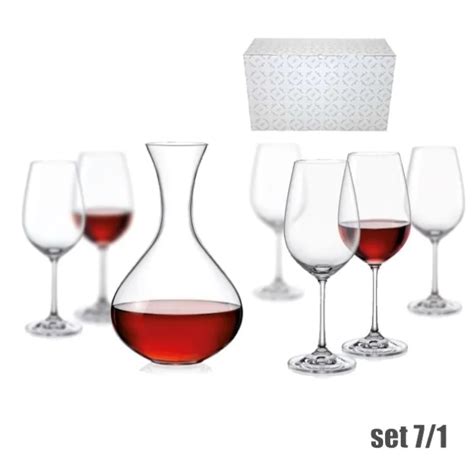Set kozarcev za vino in dekanter