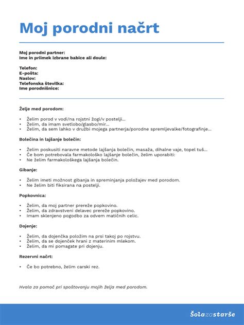 Naslovnica knjige Moj porodni načrt