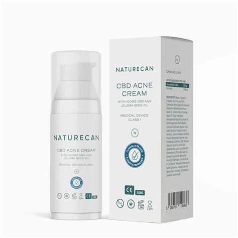 Embalaža kreme CBD Acne z zeliščnimi dodatki
