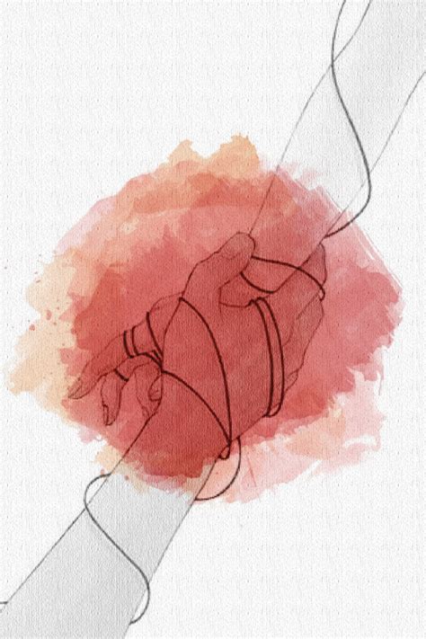 Ilustracija para, ki se drži za roke, z nežnim poudarkom na nosečnici