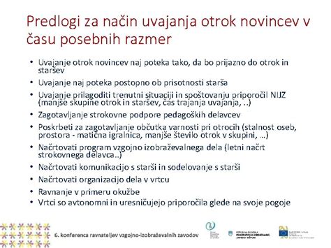 Diagram procesa uvajanja otroka v vrtec