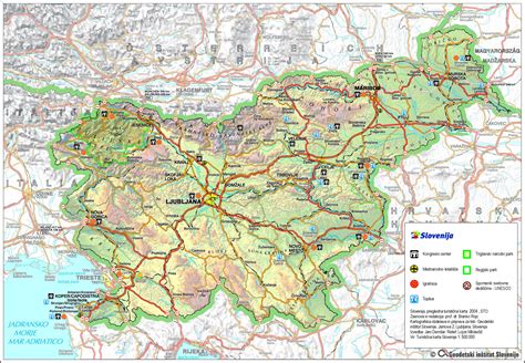 Mapa Slovenije z razdelitvijo rodnosti po statističnih regijah