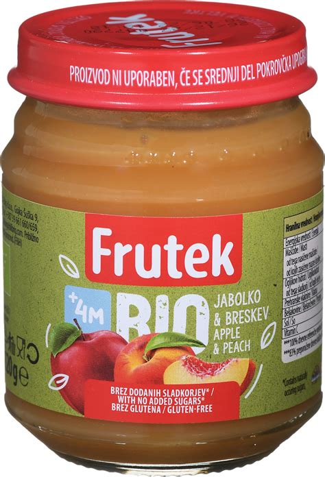 Pripravljena kašica iz breskev in banane