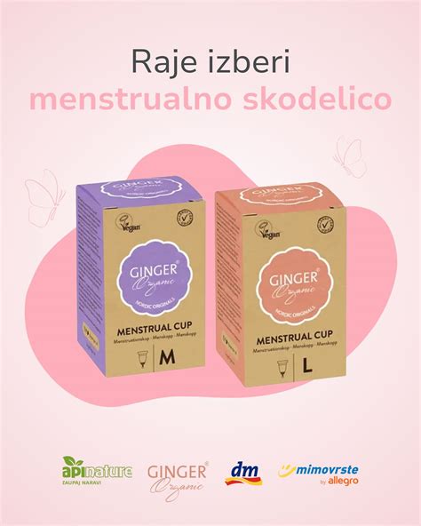Infografika primerjava vpliva menstrualnih vložkov, tamponov in menstrualne skodelice na okolje