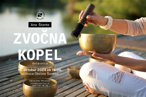 Ilustracija zvočne kopeli z različnimi instrumenti