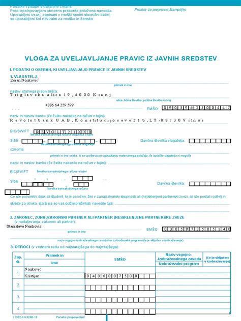 Proces vložitve vloge na CSD