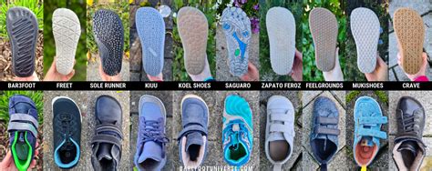 Primerjava različnih modelov podplatov in prstnih delov bosonogih čevljev