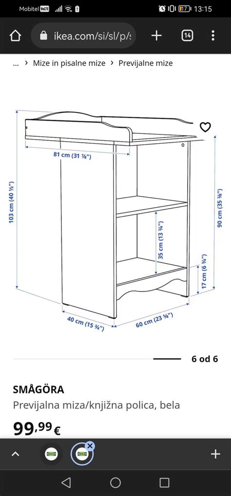 Diagram stabilnosti previjalne mize