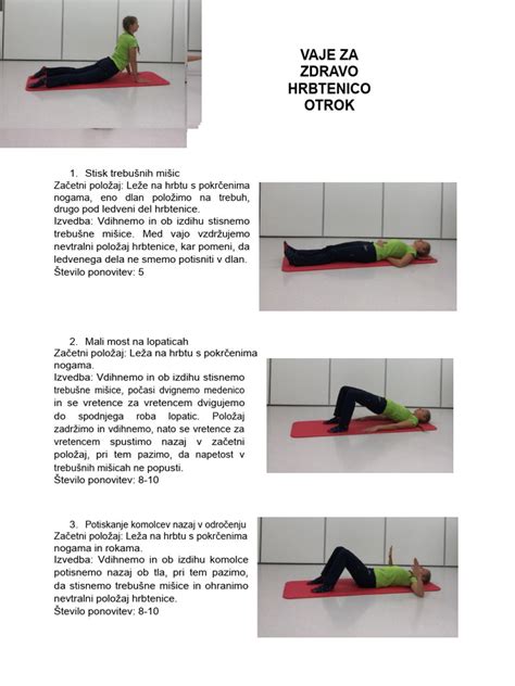 Otrok izvaja vaje za nevrofizioterapijo