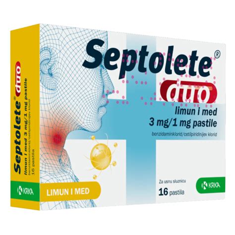 Sestavine pastile Septolete Plus