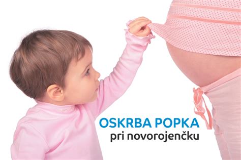 Diagram pravilne nege popka pri novorojenčku