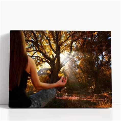 ženska, ki meditira v naravi