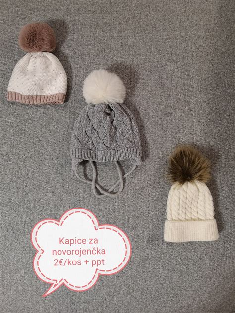 bombažne kapice za dojenčka