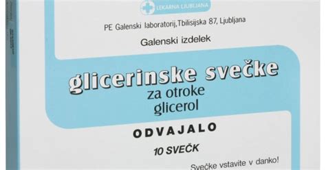 diagram, ki prikazuje pravilno uporabo glicerinske svečke