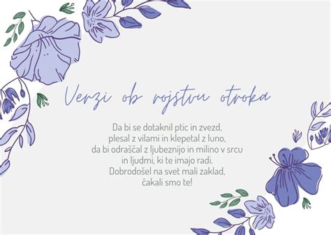 Primer personaliziranega plakata ob rojstvu otroka