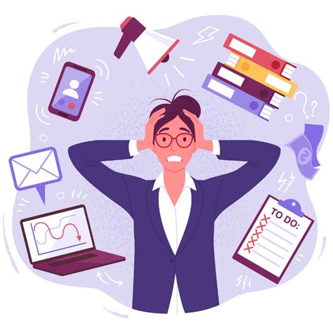 Ilustracija nosečnice, ki doživlja stres