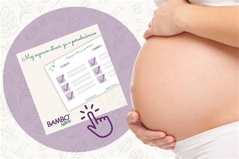 infografika s seznamom stvari za v porodnišnico