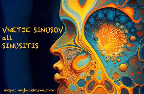 Diagram, ki prikazuje lokacijo štirih parov sinusov v človeški glavi