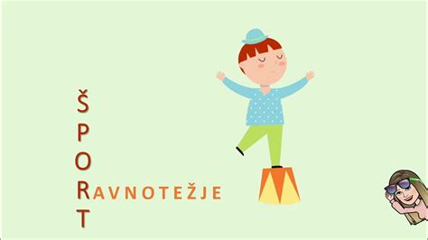 Ilustracija otroka, ki izvaja vaje za ravnotežje na ravnotežni blazini