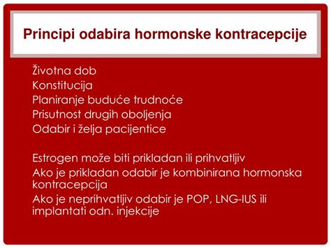 Shema delovanja hormonske kontracepcije
