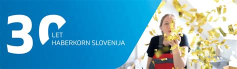 Spletna stran podjetja Haberkorn z logotipom