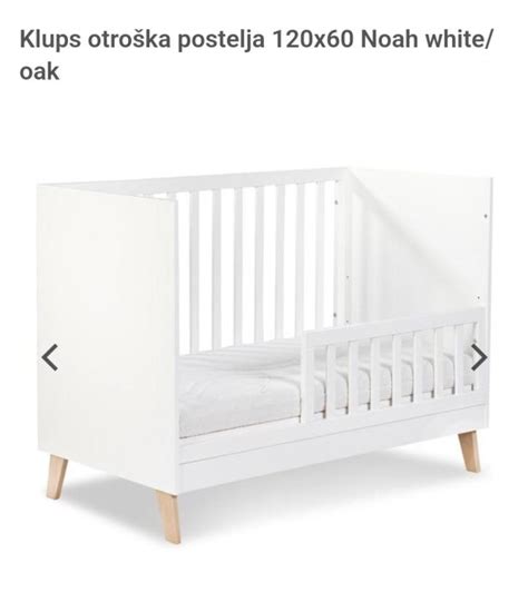 Elegantna otroška posteljica Klups Sofie v beli barvi